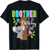 Koala Birthday Party Supplies Koala Bear Birthday Brother Of The Birthday Girl Koalas Bday T-Shirt - Black