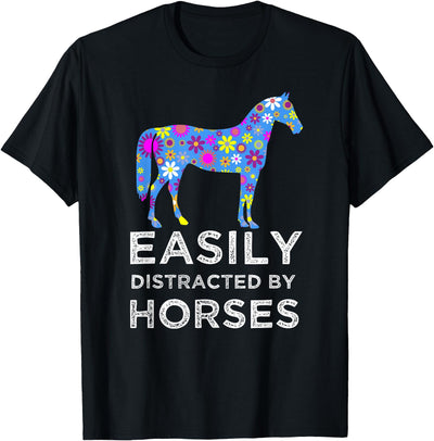 Cartba Horse Co. Funny Horse Lover Cute Floral T-Shirt