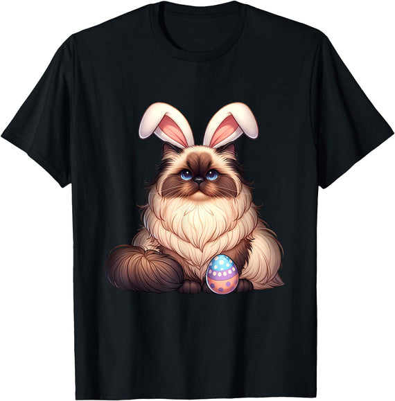 Easter Himalayan Cat Cats Pets Pet Bunny Rabbits Men Women T-Shirt in Black