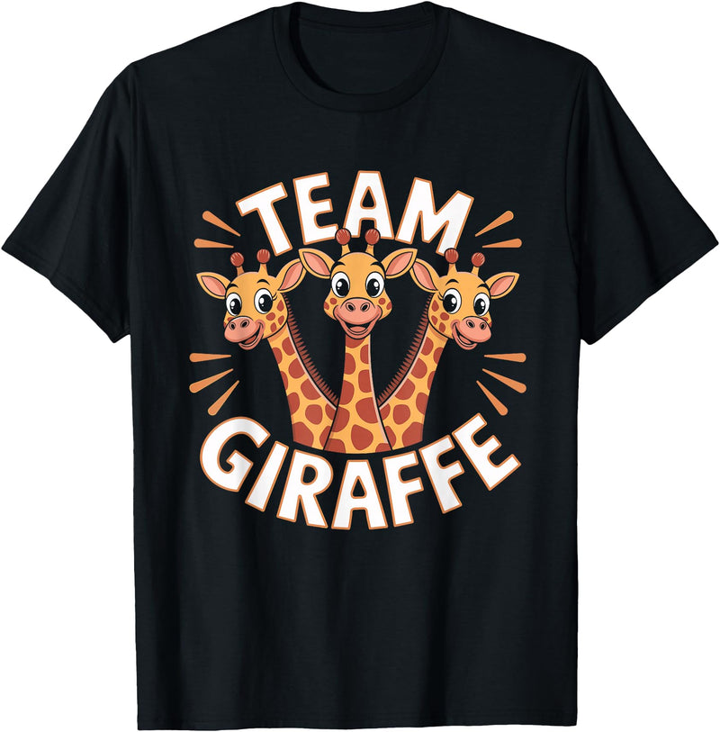 Giraffe Design for Giraffe Lovers Team Giraffe Stuff | Giraffe Costume | Products for Giraffe T-Shirt - Black