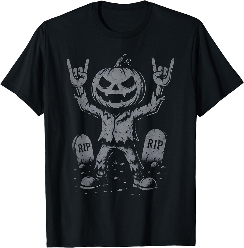 Funny El Rocker Pumpkin Tee Shirt El Rocker Pumpkin T-Shirt - Black