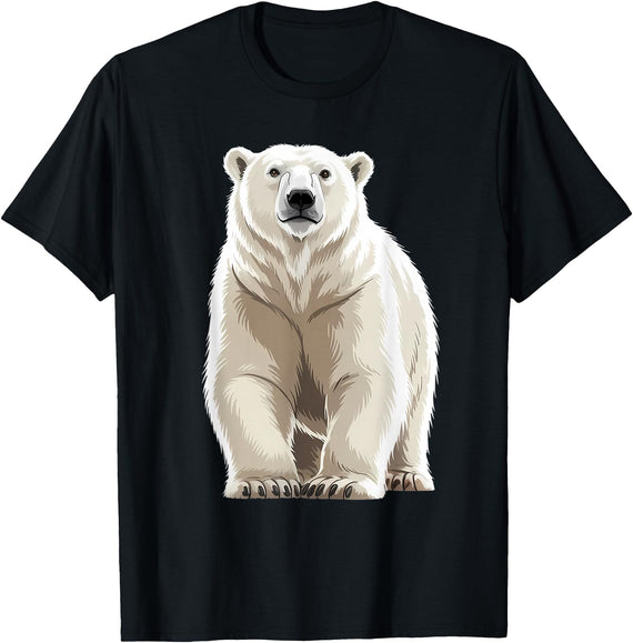 Polar bear for Men Women Design byMH Polar Bear T-Shirt - Black