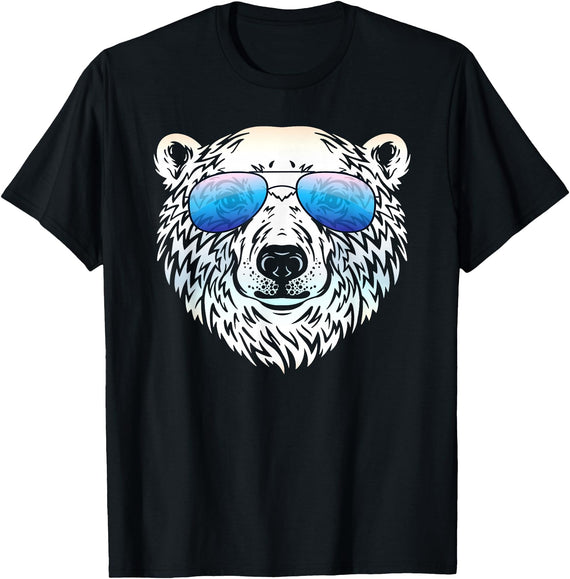 Sunglasses Zoo Mega Cool Polar Bear T-Shirt - Black