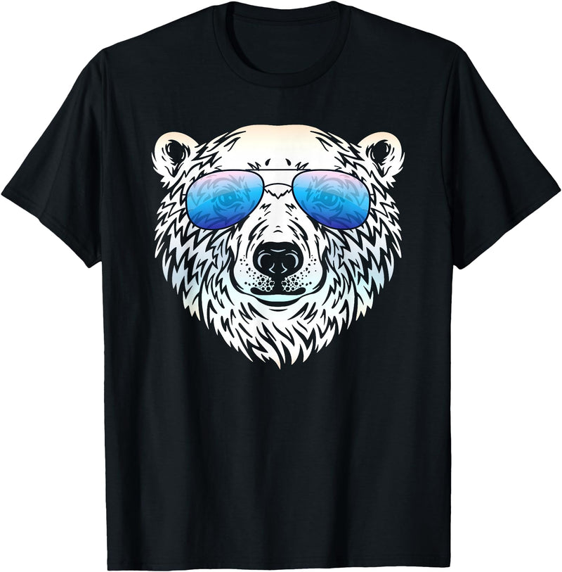 Sunglasses Zoo Mega Cool Polar Bear T-Shirt - Black