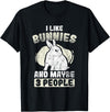 Like Rabbits and 3 People Cute Rabbit Lovers Bunny T-Shirt in Black
