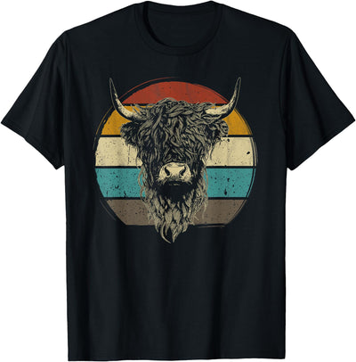 Scottish Highland Cow Lovers Men Woman Kids Cattle Hairy Cow T-Shirt