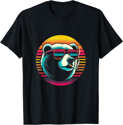 Casual Bear Smoking Cigarette T-Shirt