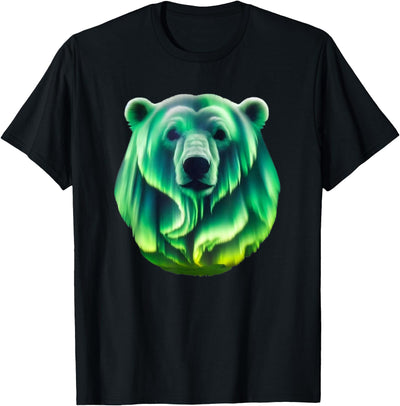 Aurora Borealis Alaska Northern Lights Polar Bear T-Shirt