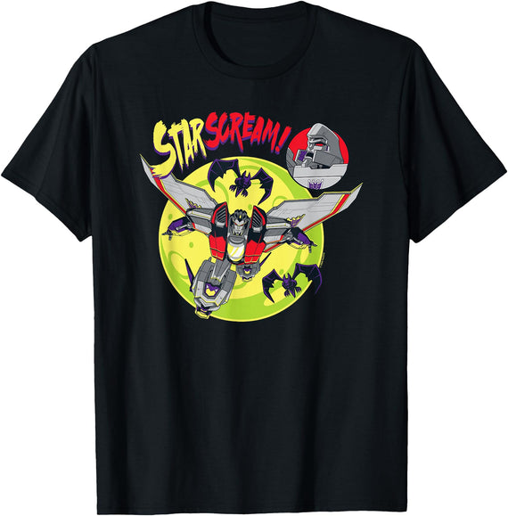 Transformers Evergreen Halloween StarScream! Robot Bats T-Shirt - Black