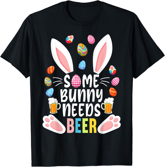 Easter Day Rabbit T-Shirt in Black