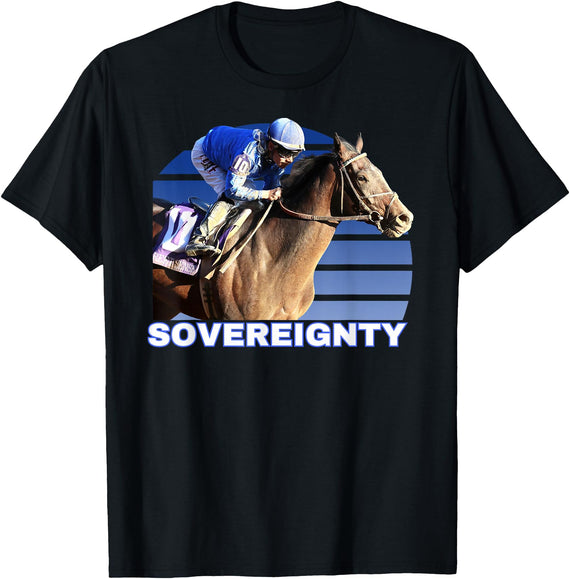 Handicapping Horse Gear Sovereignty Horse, Horse Racing, Santa Anita, Del Mar, Horse T-Shirt - Black