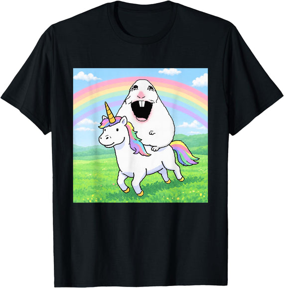 Happy Hamster Meme T-Shirt - Black