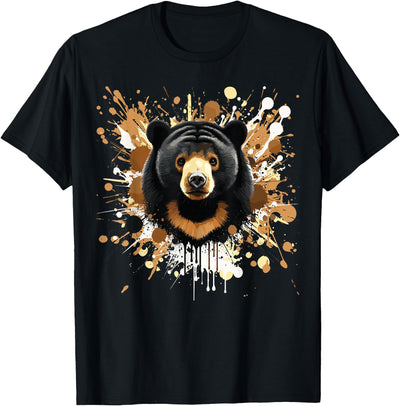 Sun Bear Splatter Art, Illustration T-Shirt
