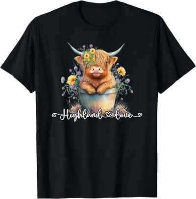 Highland Cow T-Shirt - Premium Scottish Cattle Apparel
