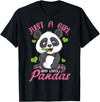 Panda Shirt & Tees Just A Girl Who Loves Pandas Shirt for Girls T-Shirt - Black