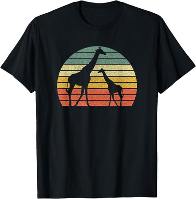 Retro Giraffe Vintage Design Animal Africa Zoo Giraffes T-Shirt