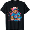 Teddy Bear Colorful Men WomenDesigns Hip Hop Colorful Teddy Bear Men Women Kids T-Shirt - Black