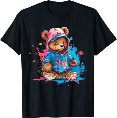 Colorful Teddy Bear Men Women Kids T-Shirt