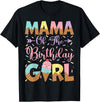 Ice Cream Birthday Family Matching Mama Of The Birthday Girl Ice Cream Lover Party T-Shirt - Black