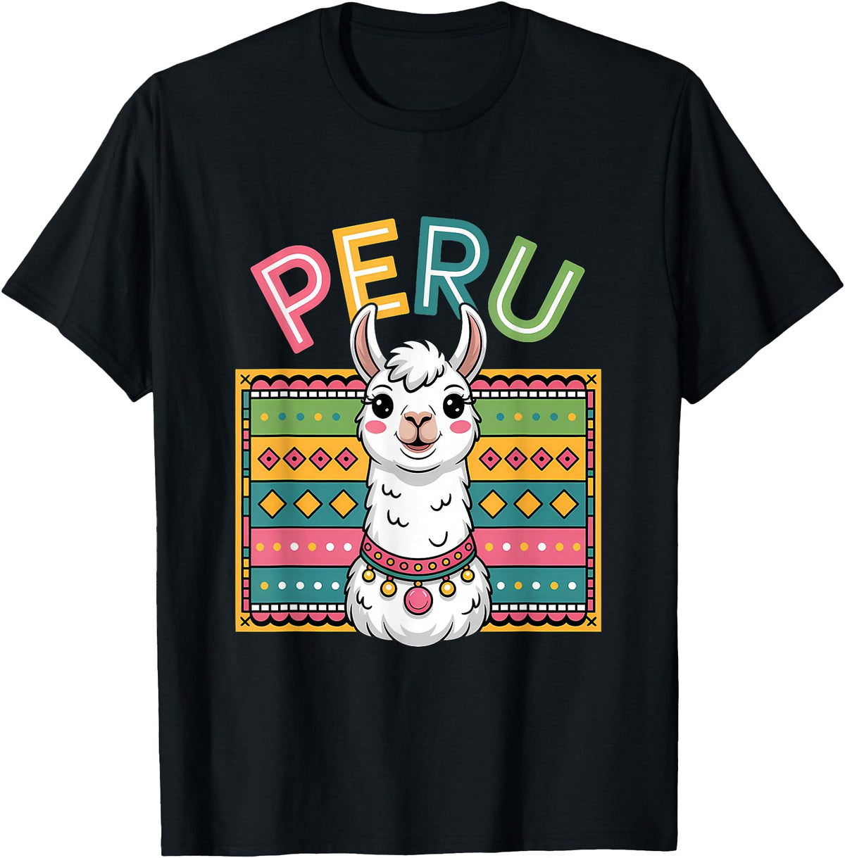 Peru Flag Peruvian Roots Peru Llama Peruvian Roots Peru Heritage T-Shirt - Black