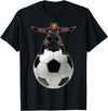 Behrbones Clothing Bear Goalie On Soccer Ball - by Behrbones T-Shirt - Black