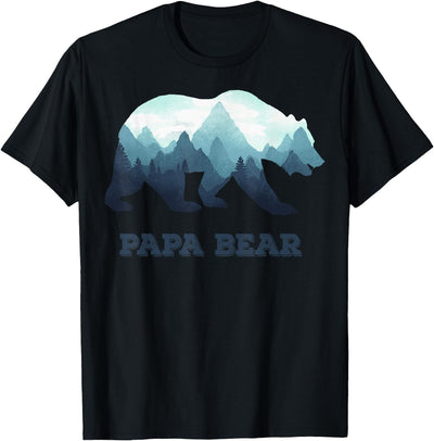 Papa Bear Wildlife Father's Day Gift for Dad, Daddy or Dada T-Shirt