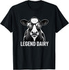 Farmstead Legends Legend Dairy, Cool Cow with Sunglasses T-Shirt - Black