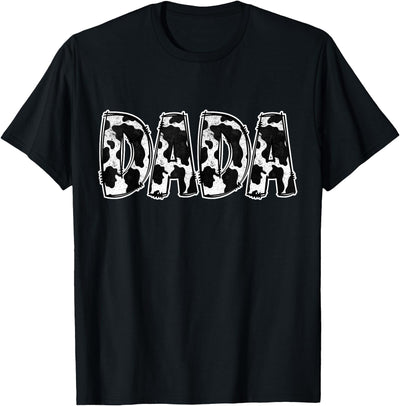 Whole Family Dada Cow Pattern Cow T-Shirt