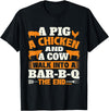 Funny BBQ Shirts A Pig A Chicken And A Cow - Grilling BBQ Lover Barbecue T-Shirt - Black