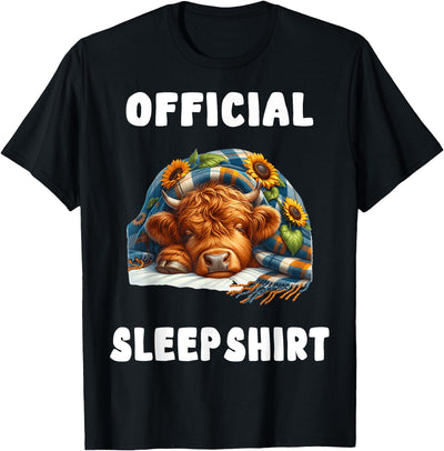 Highland Cow Official Sleepshirt Pajamas Nightgown T-Shirt