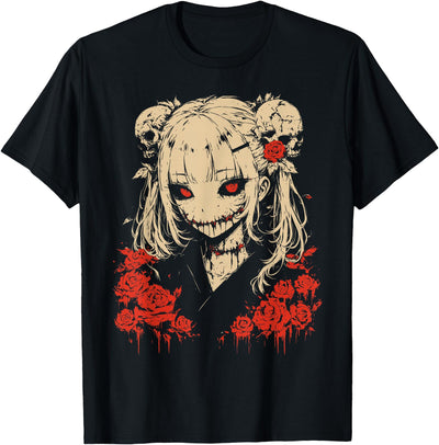 HORROR ANIME MANGA AESTHETIC Horror Anime Manga | Japan Japanese Creepy Kawaii Goth T-Shirt