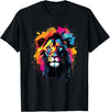 Lion lover on Lion kids, women, men apparel Cool Lion on colorful painted Lion T-Shirt - As Pictured
