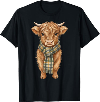 Cozy Fall Autumn Highland Cow T-Shirt