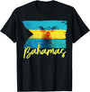 Swimming Pig Bahamas Beach Trips Bahamas Swimming Pig Flag Beach Caribbean Summer Vacation T-Shirt - Black
