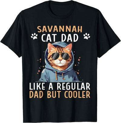 F1 Savannah Big Expensive Home Cat Family Outfit Serval Cat Dad Plush Items African Savannah Cat T-Shirt
