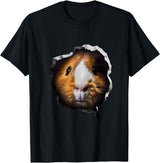 Guinea Pig Face Design Guinea Pig Face T-Shirt - Black
