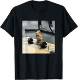 Hamsters Deadlift Training Weightlifting Funny Hamster T-Shirt - As Pictured