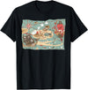 Mel & Bear Treasure Map Ship Sharks Pirates & Skulls Shirt Boys Kids T-Shirt - Black