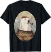 Polar bear Sailor Oil paint Inspired Cool Captain Polar Bear T-Shirt - Black
