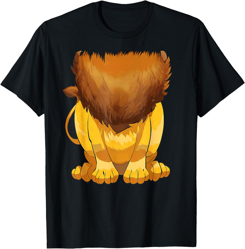 Lion Lazy Halloween costumes Lion Body Halloween Costume T-Shirt - Black
