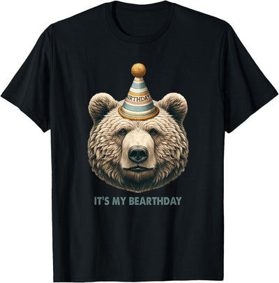 Funny Hiking Camping Birthday It's My Birthday Cute Grizzly T-Shirt