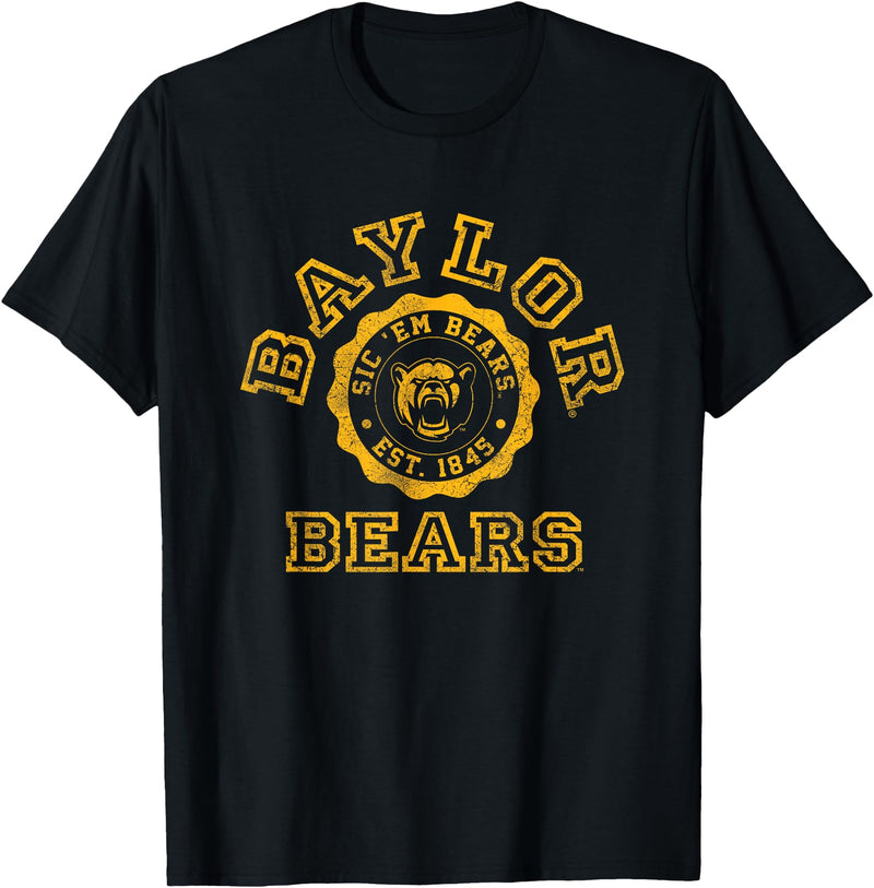 Elite Authentics Baylor Bears Vintage Memories Officially Licensed T-Shirt - Black