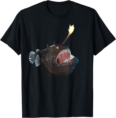 realistic Anglerfish Creatures Deep Sea Monster Angler Fish T-Shirt