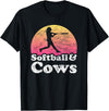 Softball and Cows Apparel Co Softball and Cows Women or Girls Cow T-Shirt - Black