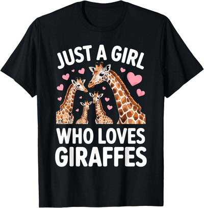 Funny Giraffe Design for Women Girls Safari Giraffe Lovers T-Shirt