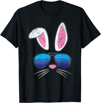 Bunny Face Mask with Sunglasses T-Shirt