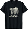 Alaska Souvenirs Shop Alaska Polar Bear Graphic T-Shirt - Black
