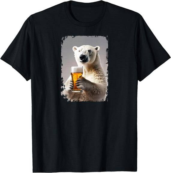 Polar bear Beer Design Polar bear Beer T-Shirt - Black