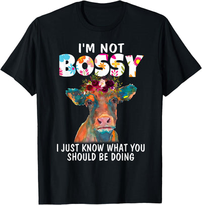Funny Heifer Cow Lover Hme Cute Heifer Flowers Women Funny I T-Shirt