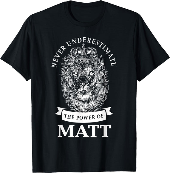 Gifts for Matt Matt Gift Name Lion T-Shirt - Black